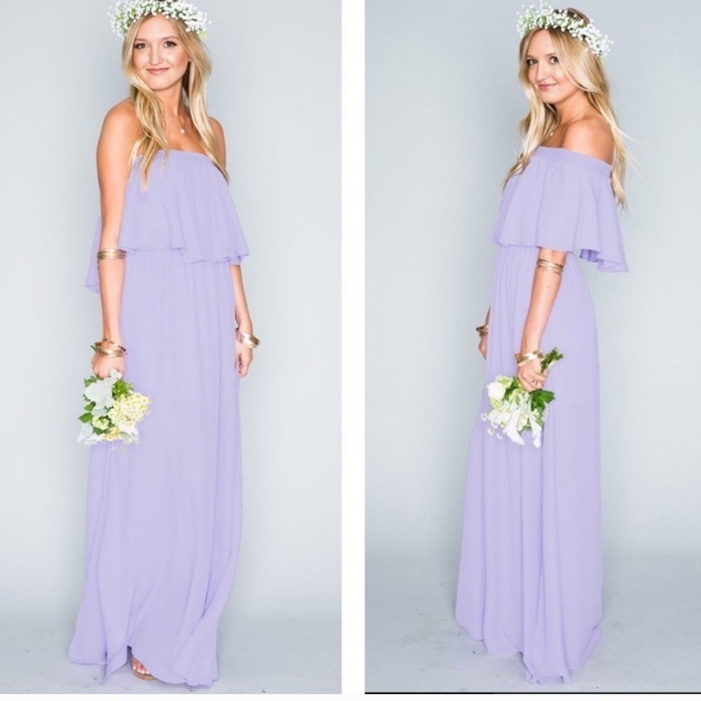 Show Me Your Mumu Hacienda Lilac Crisp Maxi Dress - Picture 1 of 8